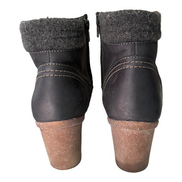 Clark’s Artisan Collection Carleta Crane Lace Up Leather Heeled Bootie size 11 - Picture 10 of 16